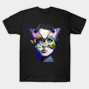 Butterfly Princess No. 2: Perfection is Overrated on a Dark Background T-Shirt